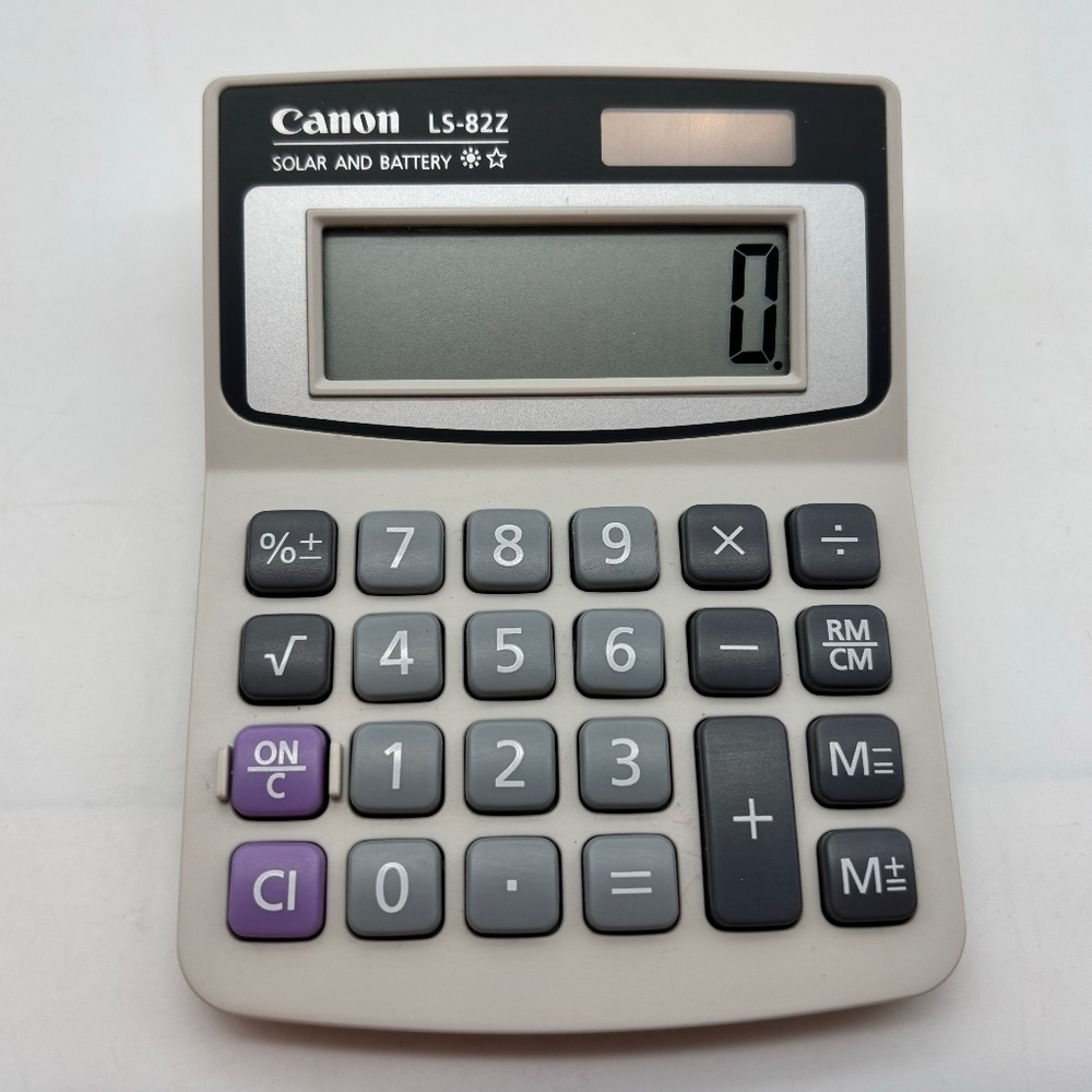 Canon LS-82Z Solar and Battery Powered Small Digital Calulator
